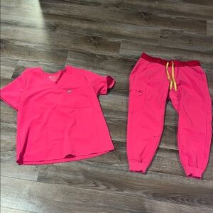 Figs Pink Sweatpants Comfortable Athleisure Wear